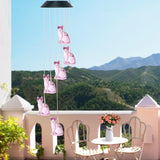 Cat Solar Wind Chimes for Outside Colors Changing Waterproof Decorative Lights Gifts for Mom Solar Powered Mobile Hanging Wind Chime for Garden Patio Party Yard Window Indoor Outdoor Decor