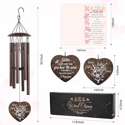 Christian Gifts for Women, 25.5" Wind Chimes with Bible Verses, Religious Inspirational Gifts for Women Mom Sister Friend, Spiritual Faith Based Gift for Birthday Baptism