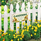 SCAZOMV Garden Sign Decor, Gardening Is Not Our Whole Life But Makes Our Life Whole, Funny Outdoor Decorative For Garden Patio Farmhouse, Potting Shed She Shed Wooden Hanging Plaque 5"X 10"