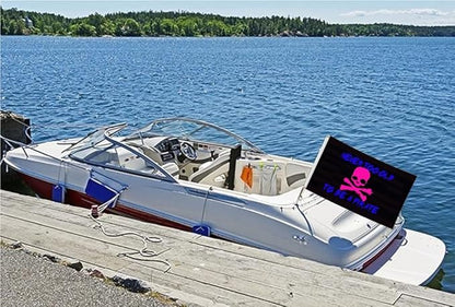 To Be A Pirate 3D Boat Flag 12X18Inch, Pink Skull Never Too Old Flags, Double-Sided 3Ply, Funny Meme Flags, Men Women Banner, Fade Proof Vivid Color, Double Stitched with 2 Brass Grommets, Bar Garden Street Decoration, GYM, Office Decor,Indoor Outdoor ...