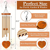 60th Birthday Gifts for Women, 25.5" Aluminum Wind Chimes for Outside with Heart Catcher, Unique Birthday Gifts for Mom, Grandma, Sister, Wife & Friend, Soothing Tone Wind Chime for Home Decor
