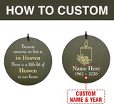 Personalized Wind Chimes 36inch, in Loving Memory of Sympathy Wind Chimes, Candle Design Memorial Wind Chime, Loss of Loved Dad/Mom Outdoor, Listen to the Wind (Produced in USA)