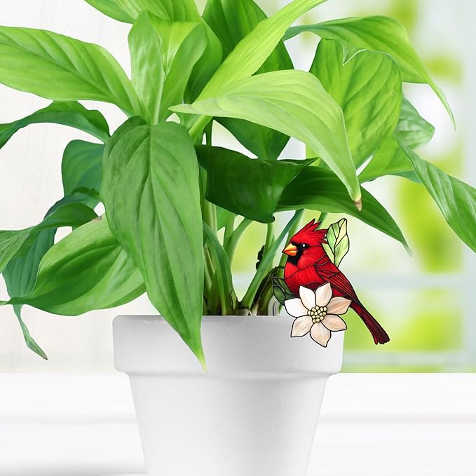Cardinal Gifts for Women, Mom Grandma, Bird Lover Gifts, Hanging Plant Planter Indoor Outdoor, Spring Garden Decor, Cardinal Home Outdoor Decoration(10)