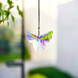 76mm Crystal Hanging Butterfly Prism Suncatcher,Rainbow Glass Butterfly Sun Catcher,AB Prism Hanging Crystals for Window Garden Home Christmas Decor