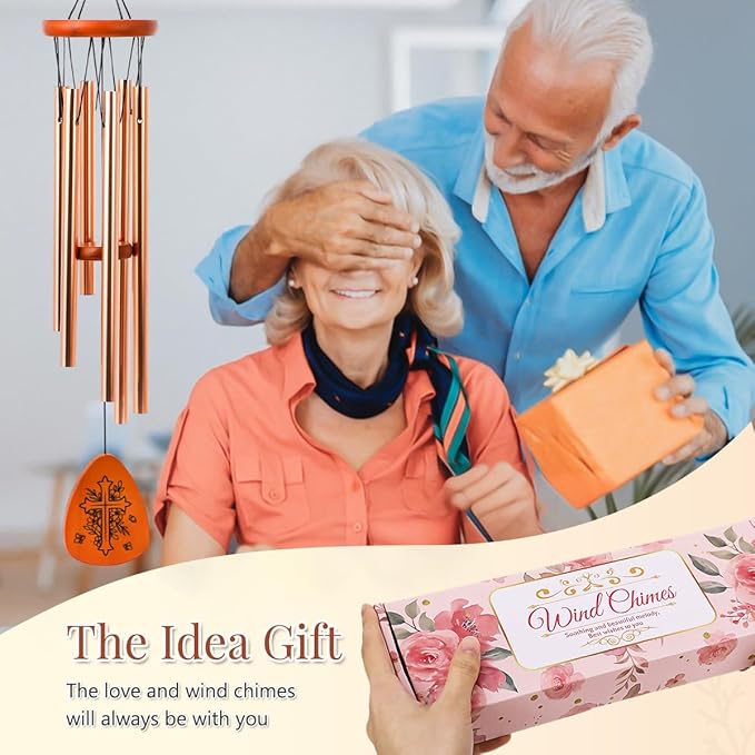 Christian Gifts for Women Men, Inspirational Bible Verse Wind Chimes for Mom, Dad, Grandpa, Grandmother, Aunt Birthday Gift Ideas for Thanksgiving Christmas