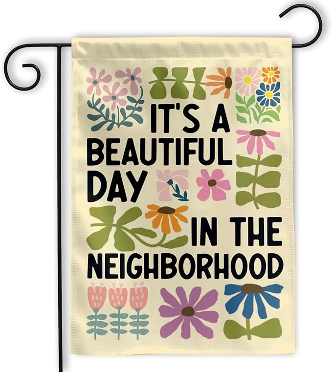 MAIANEY [12"x18"] It’s a Beautiful Day in the Garden Flag – Happy Outdoor Yard Banner, Double-Sided Garden Flag for Spring & Summer Decor, Double Sided, Seasonal Decoration, Farmhouse
