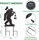 nawaza Bigfoot Metal Garden Stakes Decorative 2Pack,Solar Lights Outdoor Garden Decor Stake,Birthday Gifts for Mom Women,Decorative Metal Housewarming Ornament for Lawn Patio Yard Pathway Black.