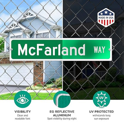 Customize Your Own Blue Street Sign by SmartSign | 18" x 4" Aluminum