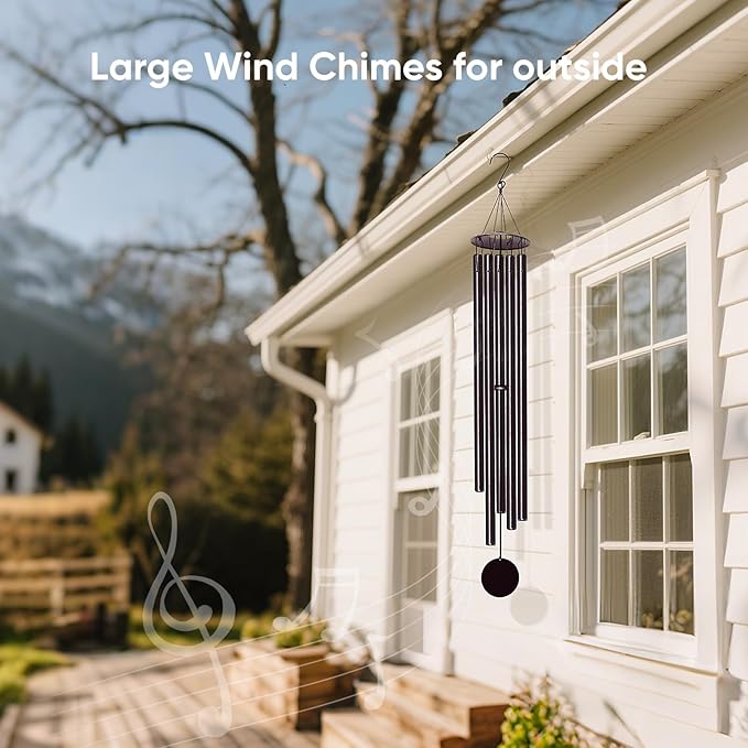 65" Extra Large Wind Chimes for Outside Deep Tone,Big WindChimes for Outdoor Porch Garden Patio Balcony Decor, Deep Tone Wind Chimes (Bronze)
