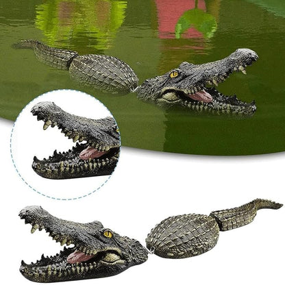 Garden Statues Floating Alligator Decoy for Pool Pond Floating Alligator Decoy Fake Gator Deterrent Outdoor Crocodile for Water Features Yard Ornaments Decor