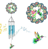Hummingbird Wind Chimes for Outside, 3D Wind Chimes with Wind Spinner, Outdoors Hanging Decor for Garden, Patio and Balcony, Gifts for Men, Women, Mom, Lovers