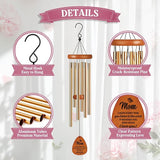 Birthday Gifts for Mom from Daughter, for Mum Stepmom, Wind Chimes for Mother, Best Mom Gifts from Son, Sentimental Gift for Mothers Day, Cute Wind Chime Garden Decor