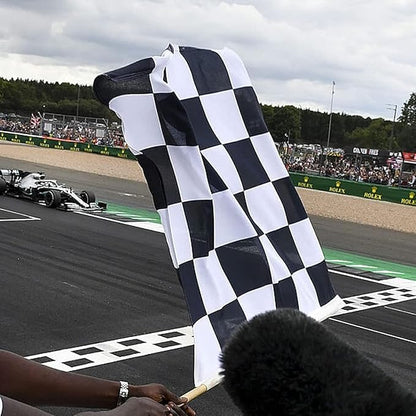 2Pack-NEW Checkered Flags 3x5 Ft,Canvas Header and Double Stitched - Brass Grommets for Easy Display,Black and White Racing Flag Race Car Party Banner