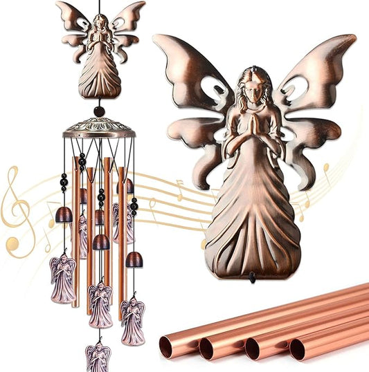Angle Wind Chimes Copper Alloy for Outdoor Decorations Garden Yard Trees Or As A Good Gift for Family Friends Colleague