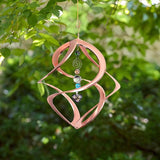 Red Carpet Studios 31042 Cosmix Wind Spinner Double Helix, Copper W/Heart Crystal, 14 Inch