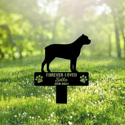 Custom Staffordshire Terrier Metal Memorial Garden Stake Personalized Pet Grave Marker Name Sign Remembrance Stake Decor Sympathy Dog Loss,Outdoor Statues for Yard Garden Lawn Patio Pathway Grave.