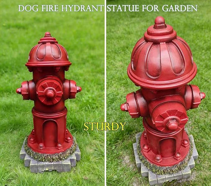 Fire Hydrant for Dogs to Pee On,Fire Hydrant for Dogs,Dog Fire Hydrant Pee Post for Yard,13.2 Inches Garden Fake Fire Hydrant Statue for Puppy Dog Training Pee Post Outdoor Decorative with 4 Stakes