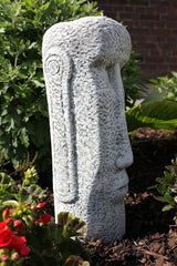 Massive Moai Figure Easter Island Figure Easter Island Moai Head Statue Concrete Garden Decoration