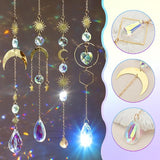10 Pcs Crystal Suncatcher, Colorful Sun Catchers Indoor Windows Hanging Crystals Prism Rainbow Maker for Home Balcony Ceiling Room Outdoor Garden Decor Christmas Wedding Party Ornaments Decorations