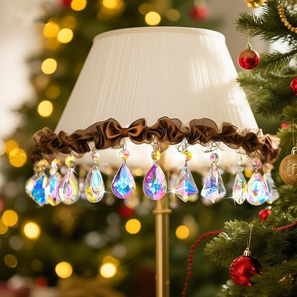 KANPURA 12 Pcs Crystal Sun Catcher, Hanging Ornament Crystals Prism Rainbow Maker for Home,Office,Garden Christams Decoration(Colorful)