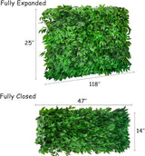 Expandable Fence Privacy Screen for Balcony Patio Outdoor,Decorative Faux Ivy Fencing Panel,Artificial Hedges (Single Sided Leaves)