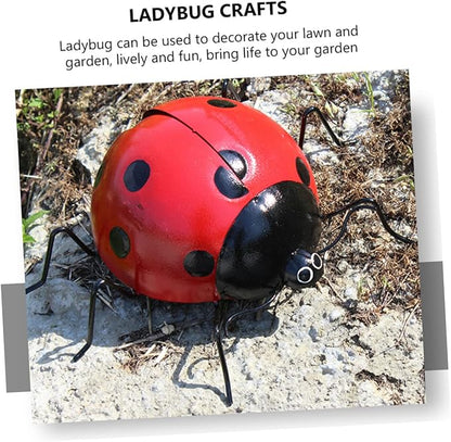 Toddmomy 1Pc Large Simulated Ladybug Pendant Charming Iron Garden Ornament for Home and Holiday Decor for Friends and Family