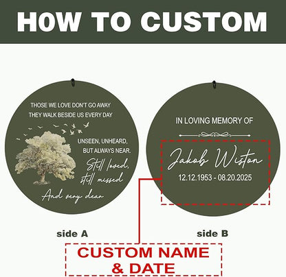 ASTARIN Custom Sympathy Wind Chimes for Loss of Loved One, Remembrance Gift for Loss Husband Wife, Windchimes in Memory of a Loved One, Gifts for Grieving Friends(Produced in USA)