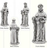 YOLENY St Francis Garden Statue Outdoor, 30.7" H Saint Francis of Assisi Statue Outside Religious Sculpture for Patio Decor
