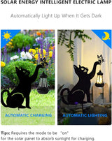 Solar-Powered Black Dog Garden Decor Stakes - Metal Silhouette Figurine for Outdoor Yard, Lawn, and Patio Decoration