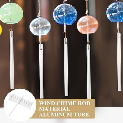 12Pcs Wind Chime Tubes Accessories for DIY Crafts Aluminum Wind Chime Replacement Parts for Garden Courtyard Hanging Decoration 4.52 Inch Metal Tubes for Outdoor Windchimes