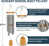 Woodstock Chimes Signature Collection, Chimes of Kyoto, 25'' World Music Wind Chimes for Outdoor, Patio, Home or Garden Décor (KWS)