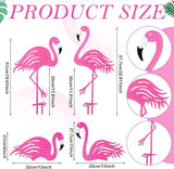 Riakrum 4 Pcs Flamingos Outdoor Yard Decor Pink Metal Flamingos for Yard Garden Large Bird Statue Ornaments for Lawn, Patio Outside Art Decor