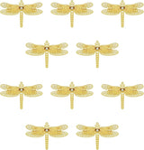 10pcs Gold Dragonfly Suncatcher Hanging Window Pendant DIY Metal Part Ornament Gifts