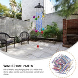 100Pcs DIY Wind Chime Tubes, Colorful Metal Aluminum Tubes for Crafts & Outdoor Garden Decorations, Assorted Pink, Green, Blue, Yellow, Purple, Wind Chime Parts & Replacement Bells for Patio & Yard