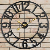 Large Outdoor Clock, Silent Non-Ticking Battery Operated Outdoor Wall Clock, Black Modern Metal Wall Clock for Patio, Porch, Pool Area, Kitchen, Bedroom, Living Room, Farmhouse Decor - 20 Inch