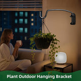Plant Hooks for Wall Hanging Plant Bracket with Ajustable Angles for Bird Feeder, Wind Chimes, Flower Basket 12.2 Inches