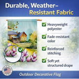 Caroline's Treasures Louisiana Magnolias in Watercolor House Flag Large Porch Sleeve Pole Decorative Outside Yard Banner Artwork Wall Hanging, Polyester, House Size, Multicolor