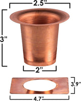 Copper Rain Chain w/Gutter Adapter – Decorative Chimes & Cups Replace Gutter Downspout & Divert Water Away from Home for Stunning Fountain Display – 6.5’ Long