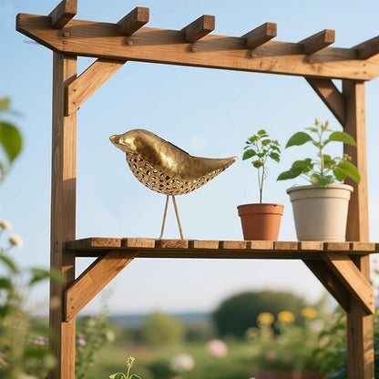 Solar Garden Statue Bird Light, Outdoor Metal Figurine Decoration for Garden Pathway Patio Yard Lawn Gifts