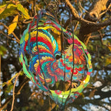 Rooster Wind Spinner, 3D Hanging Stainless Steel Garden Spinner, Wind Spinner Hanging for Outdoor & Indoor Décor, Unique Gifts for Yard Garden Decoration or Patio Décor (Rooster)
