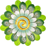 Metal Flowers Wall Decor Indoor Outdoor Metal Wall Art for Home Farmhouse Living Room Bedroom Bathroom Garden Decorations - Green