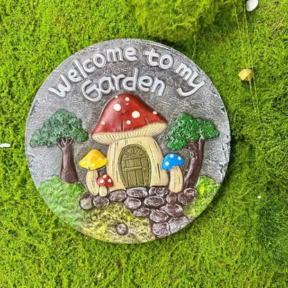 GZHERVICES Stepping Stone Ornaments for Courtyard Decor, Garden Landscape Stepping Stones and Lawn Walkway Pads, Decorative Garden Stones and Patio Path Pavers(Multi-Colored-A)