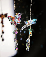 Crystal Butterfly Suncatcher Indoor Hanging for Windows Prism Sunlight Rainbow Maker Sun Catchers Sparkling Decor