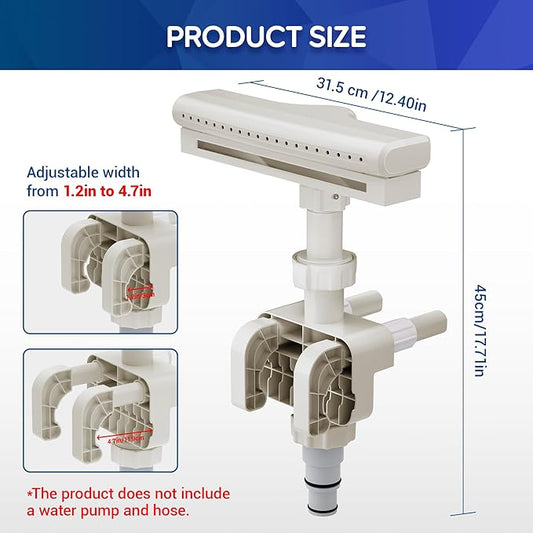 Pool Fountain for Above Ground Pools,Pool Sprinkler Fountain with Lights Upgraded 360° Adjustable Spray, Pool Waterfall Pool Accessories、Cooling & Relaxation (Beige)