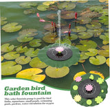 1set Lotus Solar Fountain Solar Bird Bath Outdoor Garden Decor Water Feature Floating Fountain