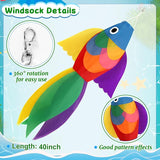 NOVWANG Rainbow Fish Windsock, 40 Inch Rainbow Windsock Wind Streamer Outdoor Hanging Decoration for Garden Yard Patio Home Boat Decoration