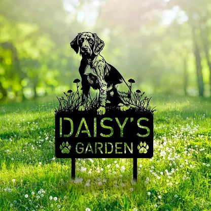 Custom Wirehaired Pointer Dog Metal Memorial Garden Stake Personalized Pet Grave Marker Name Sign Remembrance Stake Decor Sympathy Dog Loss,Outdoor Statues for Yard Garden Lawn Patio Pathway Grave.