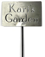 Classic Metal Garden Markers Clearance Items 20 to 33 Inches Tall (Raw Unfinished Steel, Kari's Garden)