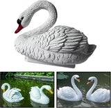 Garden Statues Garden Pond Float Swan Decor Swan Figurine Float Realistic for Courtyard Gardens Yard Lawn Sculpture Country Farm Figures Yard Ornaments Decor