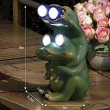 Garden Decor Outdoor Statue Yard Frog Solar Figurines Patio Art Home Outside Decorations Lawn Ornaments Gardening Gifts Ideas for Mom Mother Grandma Women Wife Sister
